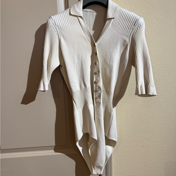 Authentic Jacquemus Cream Button-Up Blouse - Picture 10 of 11